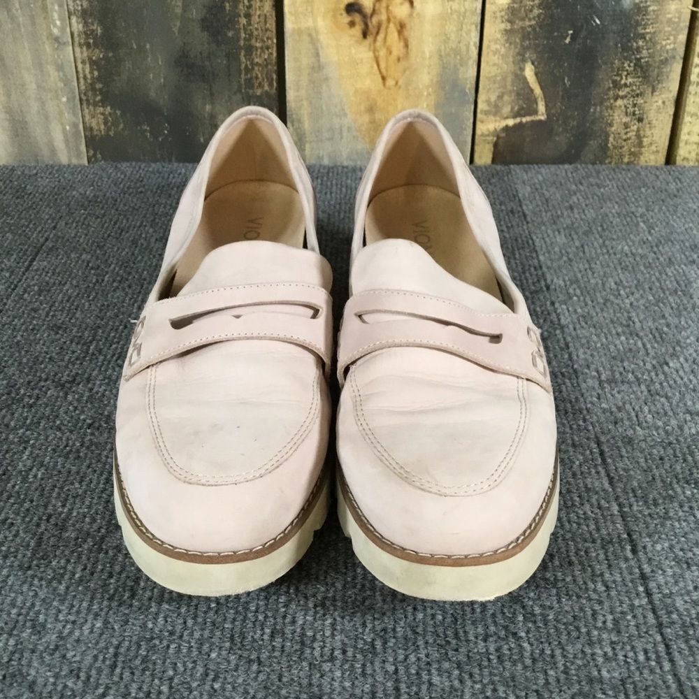 Vionic Cheryl nubuck slip on loafers light pink women’s size 8